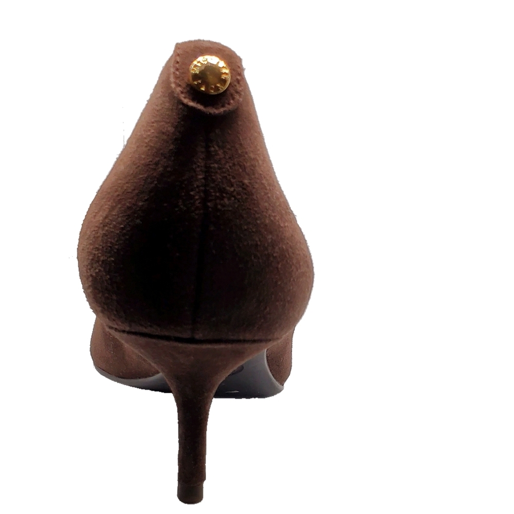 Michael Kors Brown Suede pointed toe kitten heels - Picture 4 of 6